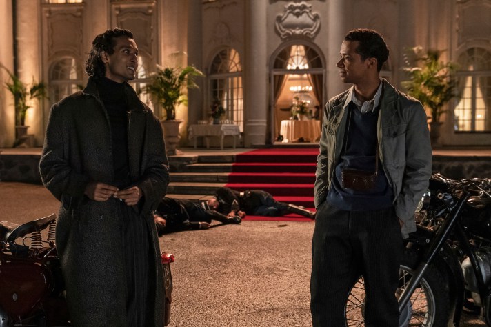 Jacob Anderson as Louis De Point Du Lac and Assad Zaman as Armand - Interview with the Vampire Season 2, Episode 2